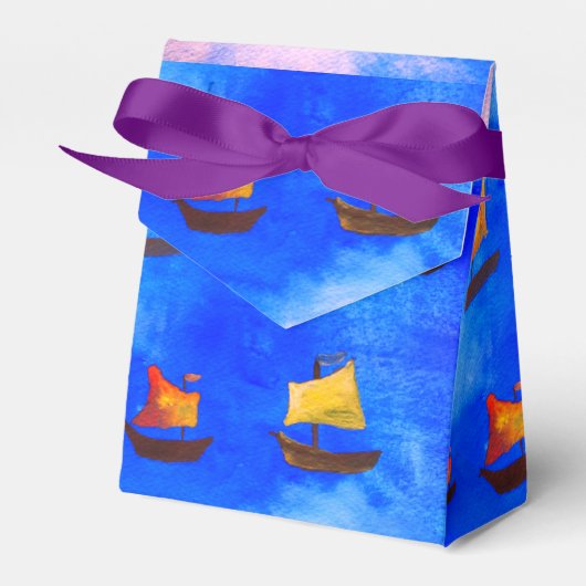 ボート水色ブルー背景大事な行事テント フェイバーボックス (正面サイド)