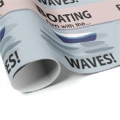 ボート波のボートで帆船おもしろいをボート ラッピングペーパー (ロールコーナー)