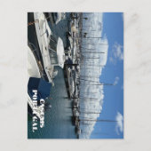 ボート波止場でCascais Portugal，旅行写真 シーズンポストカード (正面)