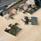 ボート波止場ズアットノースポートハーバーオンロングアイランドNY ジグソーパズル (側面)