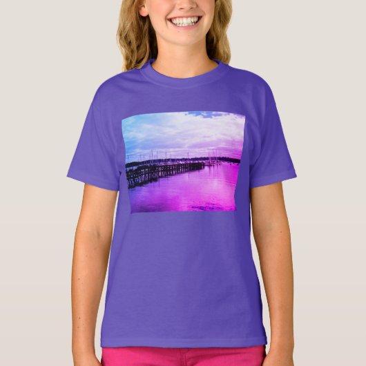ボート波止場 Tシャツ (正面)