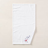 ボート渦巻形の航海のいかりモノグラム バスタオルセット (ハンドタオル)