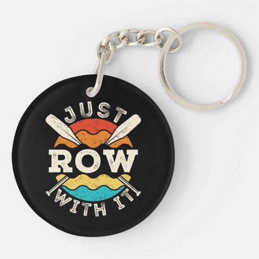 ボート漕ぎクルーおもしろいチームで一漕 キーホルダー (裏面)