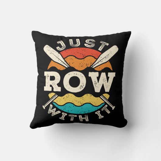 ボート漕ぎクルーおもしろいチームで一漕 クッション (裏面)