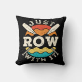 ボート漕ぎクルーおもしろいチームで一漕 クッション (正面)