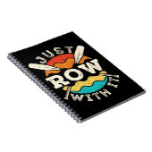 ボート漕ぎクルーおもしろいチームで一漕 ノートブック (右側)