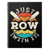ボート漕ぎクルーおもしろいチームで一漕 ノートブック (正面)