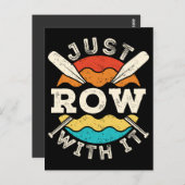 ボート漕ぎクルーおもしろいチームで一漕 ポストカード (正面/裏面)