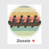 ボート漕ぎクルーを日没で掃引 シール (シート)