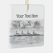 ボート漕ぎクルーズチーム水スポーツ#2 セラミックオーナメント (右)