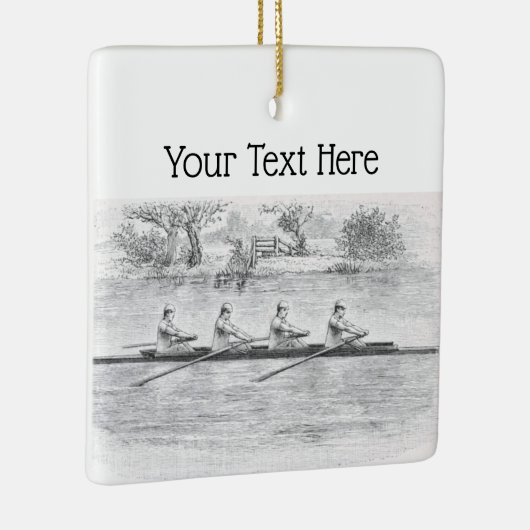 ボート漕ぎクルーズチーム水スポーツ#2 セラミックオーナメント (右)