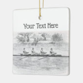 ボート漕ぎクルーズチーム水スポーツ#2 セラミックオーナメント (左)