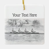 ボート漕ぎクルーズチーム水スポーツ#2 セラミックオーナメント (正面)
