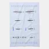 ボート漕ぎクルーボート型ブルースポーツ キッチンタオル (縦)