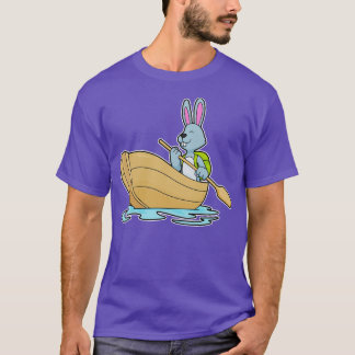 ボート漕ぎ付きウサギ Tシャツ