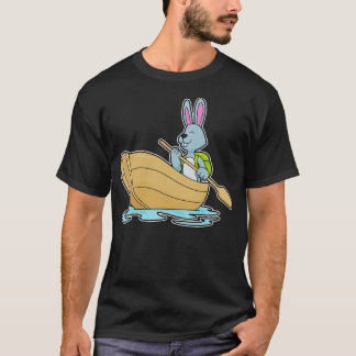 ボート漕ぎ付きウサギ Tシャツ