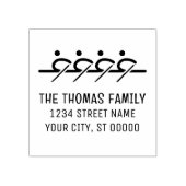 ボート漕ぎ船クルーボート名アドレス ラバースタンプ (インプリント)