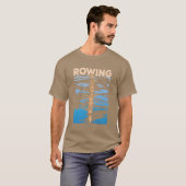 ボート漕ぎ 漕手 女子 スポーツ一家 Tシャツ (正面フル)