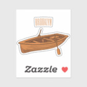 ボート漫画イラストレーション シール (シート)