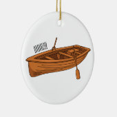 ボート漫画イラストレーション セラミックオーナメント (右)