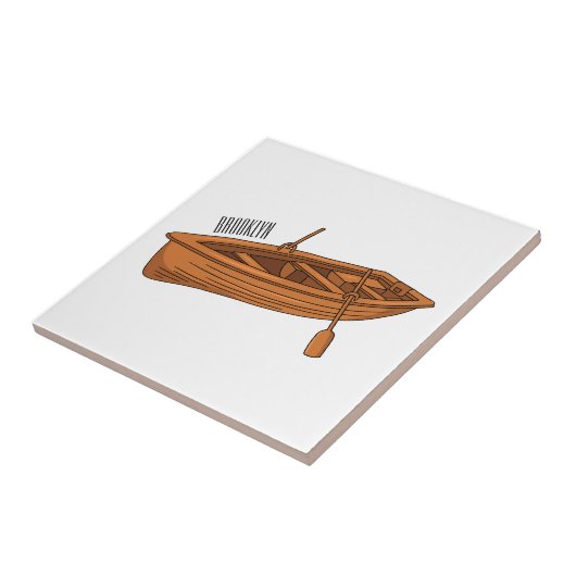 ボート漫画イラストレーション タイル (側面)