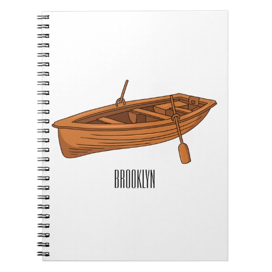 ボート漫画イラストレーション ノートブック (正面)