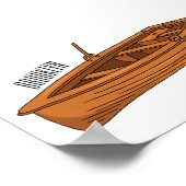 ボート漫画イラストレーション ポスター (角)