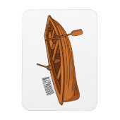 ボート漫画イラストレーション マグネット (縦)