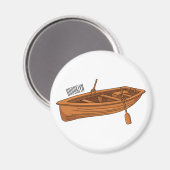 ボート漫画イラストレーション マグネット (正面/裏面)