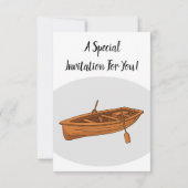 ボート漫画イラストレーション 招待状 (裏面)