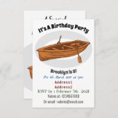 ボート漫画イラストレーション 招待状 (正面/裏面)