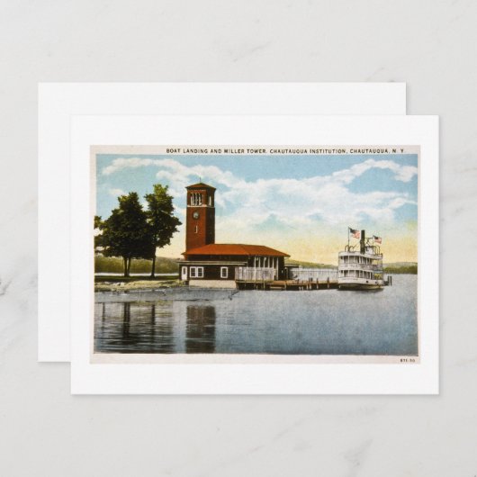 ボート着陸とミラータワー ポストカード (正面/裏面)