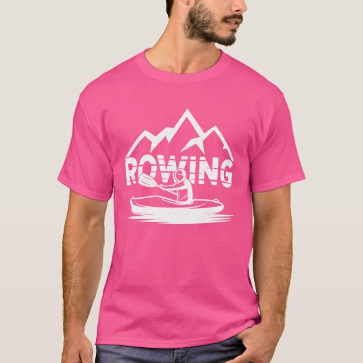 ボート競技 ローワー クリュー おもしろ友達 Tシャツ (正面)