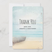 ボート素朴ビーチ付きサンキューカードシーン サンキューカード (正面)