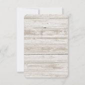 ボート素朴結婚式RSVPカード付きビーチシーン 出欠カード (裏面)