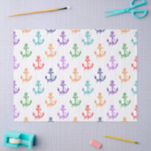 ボート航海のいかりパターン 薄葉紙 (クラフト)