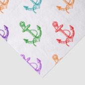 ボート航海のいかりパターン 薄葉紙 (詳細)