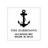 ボート航海のいかりファミリー差出人住所 ラバースタンプ (インプリント)