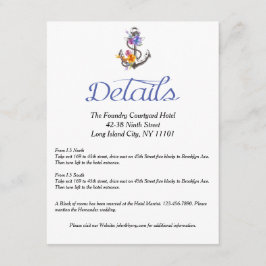 ボート航海のいかりフローラ詳細方向 エンクロージャーカード