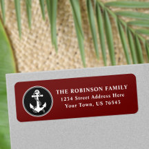 ボート航海のいかりロープ白黒レッドアドレス