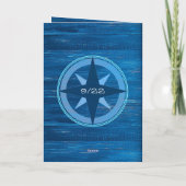 ボート航海のいかり及びシーホースハッピーバースデー カード (裏面)