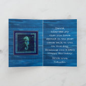 ボート航海のいかり及びシーホースハッピーバースデー カード (内部)