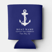 ボート航海のいかり海軍キャプテンファミリー名 缶クーラー (裏面)