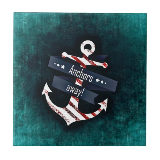 ボート航海のいかり タイル (正面)