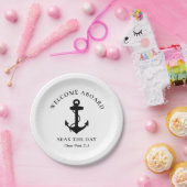 ボート航海のいかり ペーパープレート (パーティー)