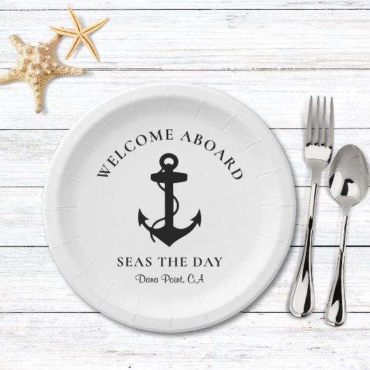 ボート航海のいかり ペーパープレート