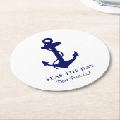 ボート航海のいかり ラウンドペーパーコースター (アングル)