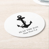 ボート航海のいかり ラウンドペーパーコースター (アングル)