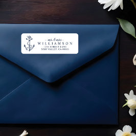 ボート航海のいかり&ロープ海軍ミスター&ミセス ラベル