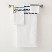 ボート航海のいかり、ロープ バスタオルセット (インサイチュ)